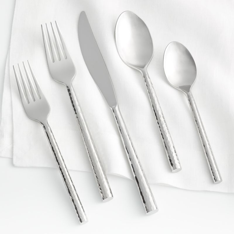 Boulder 5-Piece Flatware Place Setting + Reviews | Crate & Barrel | Crate & Barrel