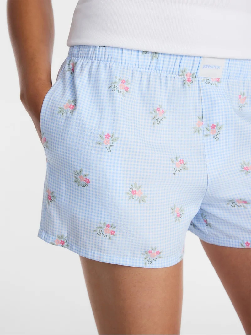 Joyspun Women's Woven Pajama Boxer Shorts, Sizes XS to 2X - Walmart.com | Walmart (US)