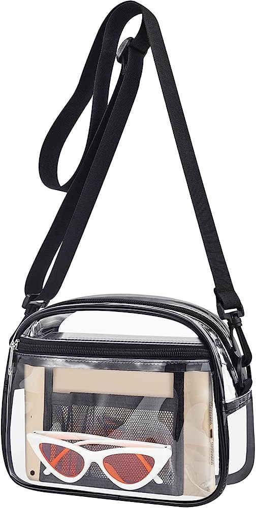 Busiuw Clear Crossbody Bag Stadium Approved, Clear Stadium Bags for Women and Men with Adjustbale... | Amazon (US)