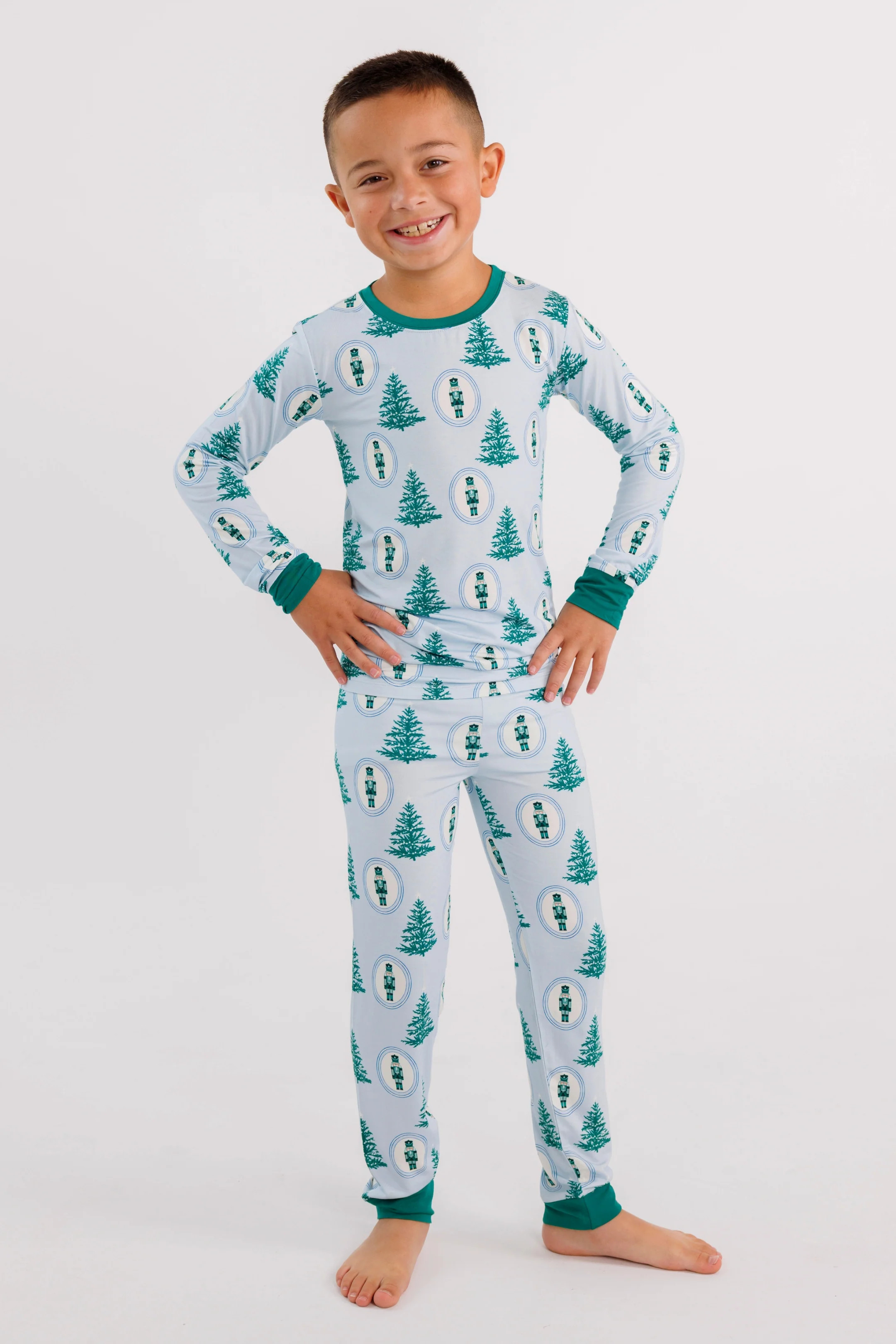 Green Nutcracker Two Piece Set | Bamboo Kids Pajamas | In My Jammers | In My Jammers