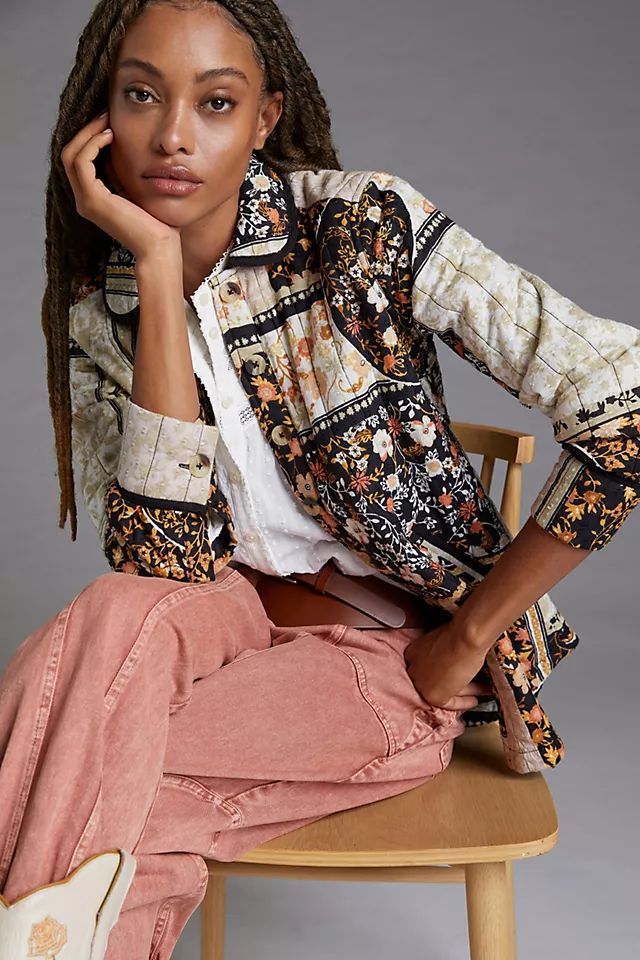 Patchwork Quilted Shirt Jacket | Anthropologie (US)