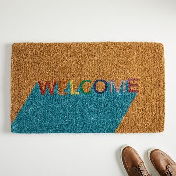 Welcome Block Doormat - Multi | West Elm (US)