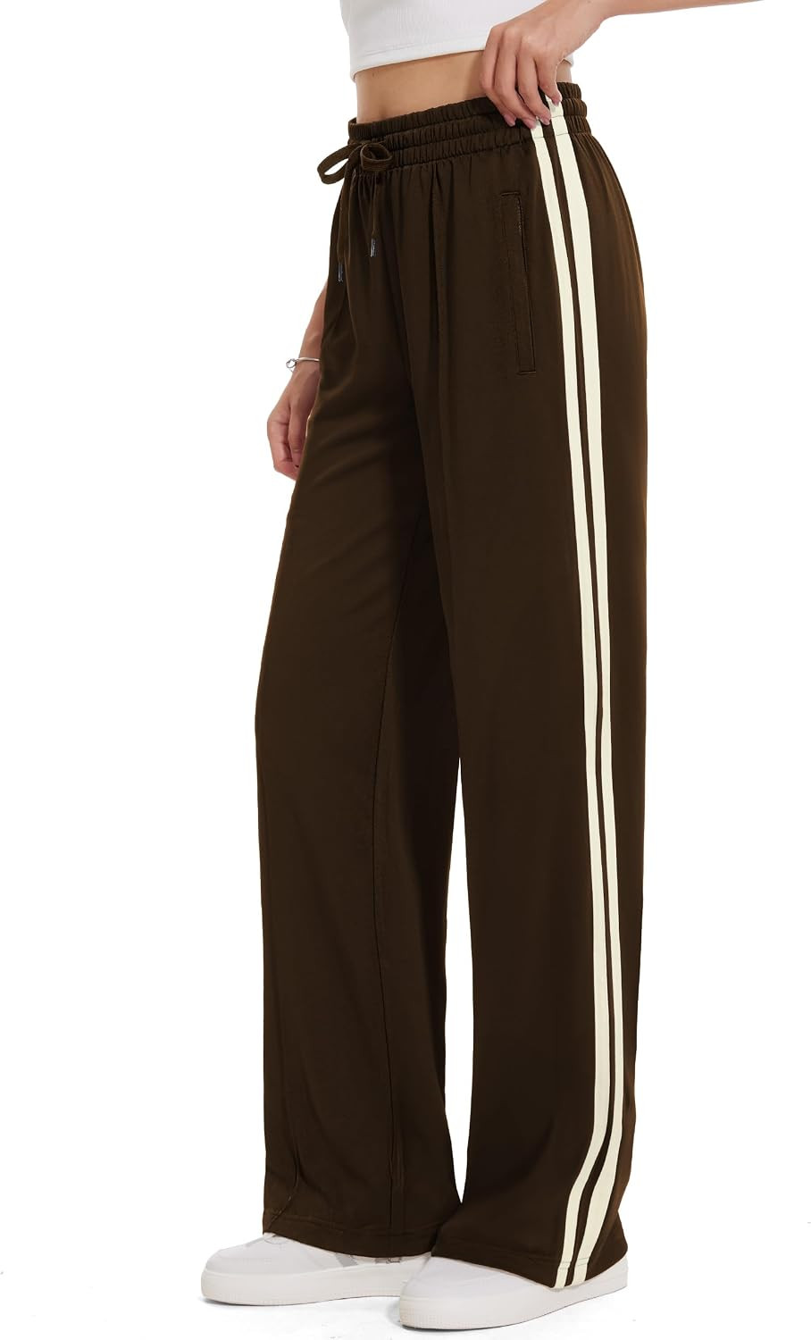 Tapata Women's 26/28/30/32/34/36 Inseam Track Pants Loose Straight Leg Jogging Sweatpants Warm-Up Sports Athletic Running | Amazon (US)