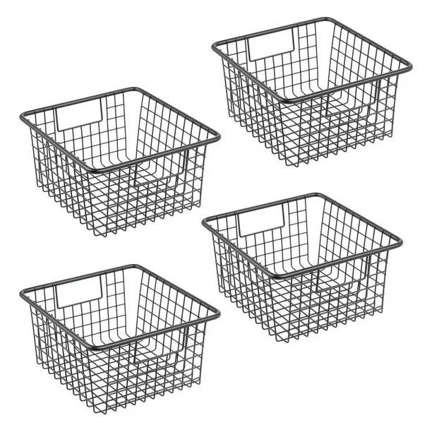 mDesign Farmhouse Decor Metal Wire Food Storage Organizer Bin Basket with Handles for Kitchen Cab... | Walmart (US)