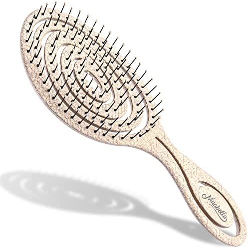 Ninabella Organic Detangling Hair Brush for Women, Men & Children - Does not Pull on Hair - Hair Str | Amazon (US)