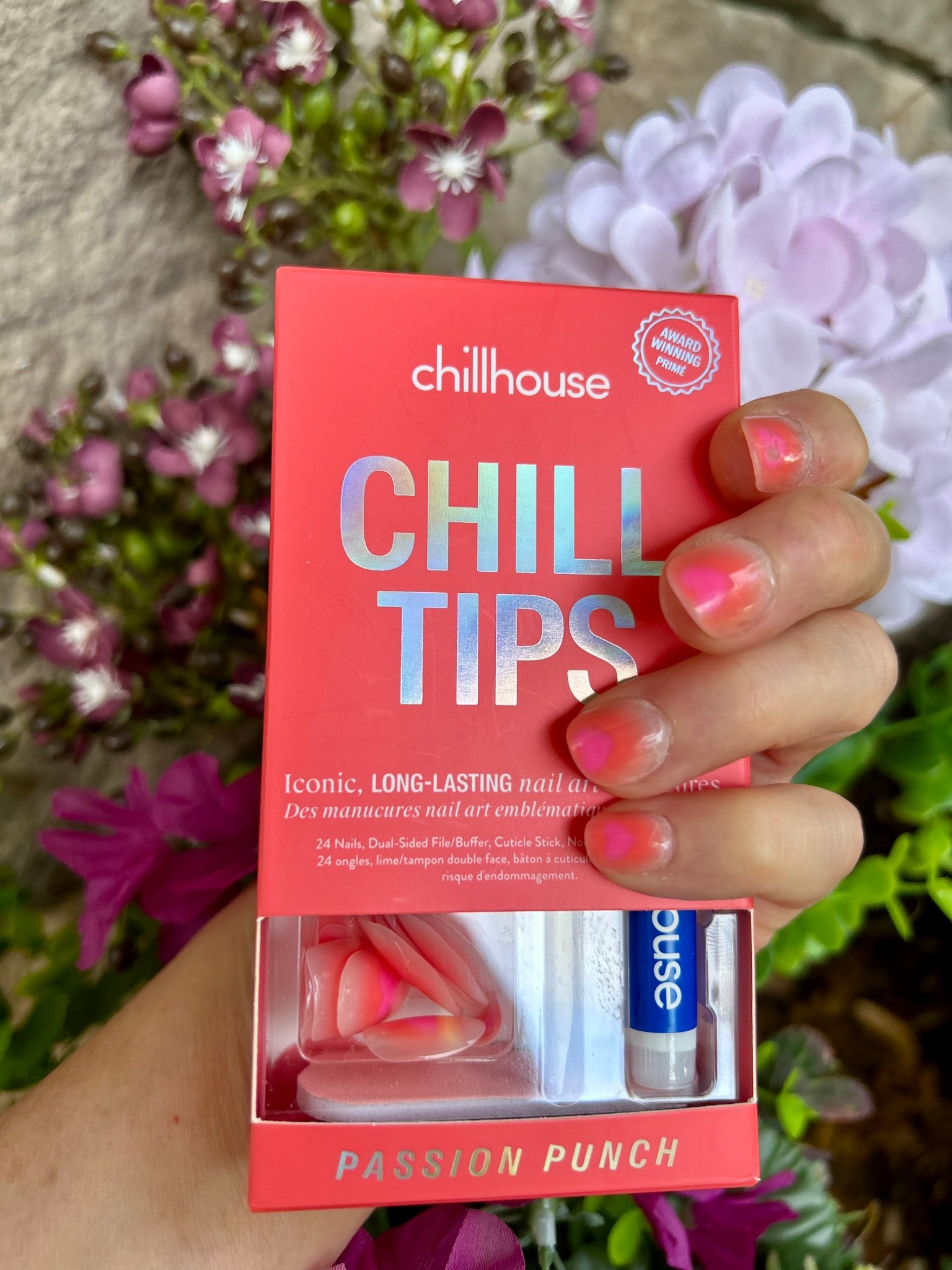 Make it easy and do it yourself at home. Save money and still look professional and put together with these gorgeous nail tips. I love this passion punch color. Pick your favorite color and get your Mani done in 15 minutes. No experience needed. Everything you need is right here. These are really long lasting and look so natural. #mani #diymani #chilltips #nailtips 

#LTKStyleTip #LTKActive #LTKBeauty