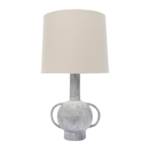 Bloomingville Terracotta Table Lamp with Handles, Distressed Finish & Linen Shade | Walmart (US)