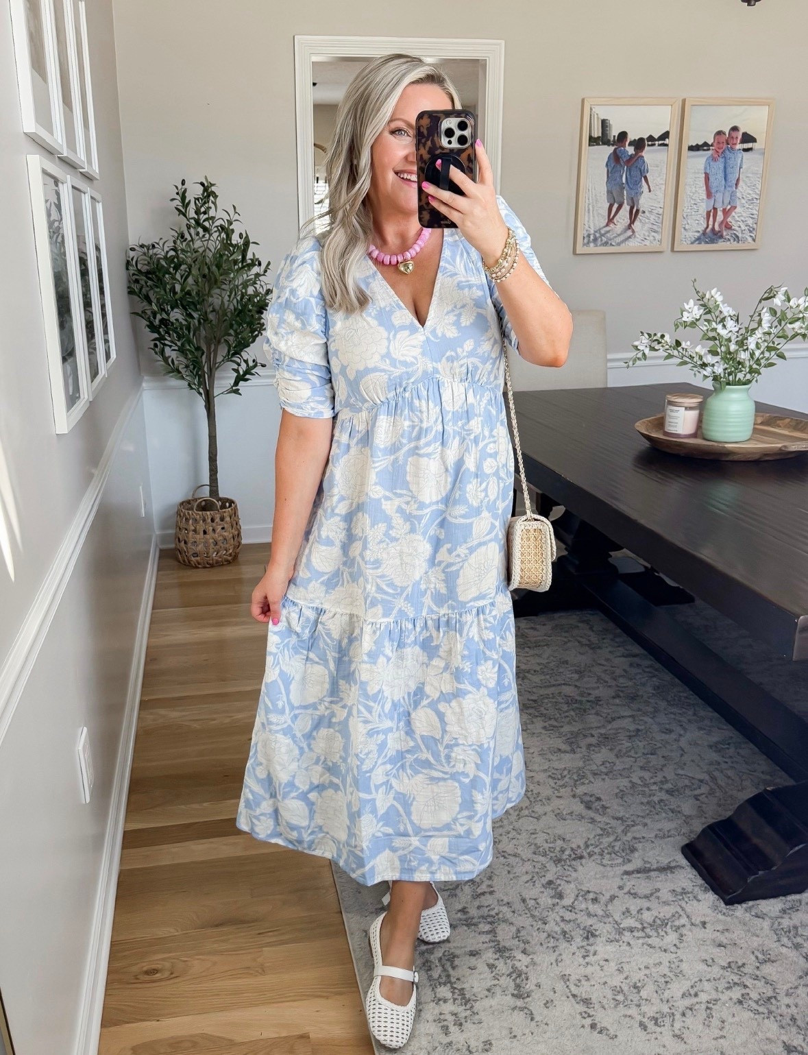 BESTSELLER! Such a dreamy, easy dress for spring and summer. The soft blue floral print feels so fresh, and the relaxed fit makes it one of those throw on and go pieces that still looks put together. Styled it with neutral accessories to keep it light and effortless.

blue floral midi dress spring outfit summer dress ideas casual midi dress feminine everyday style easy outfit neutral accessories effortless style warm weather outfit lovelylifestyling 

#LTKOver40 #LTKSeasonal #LTKootd