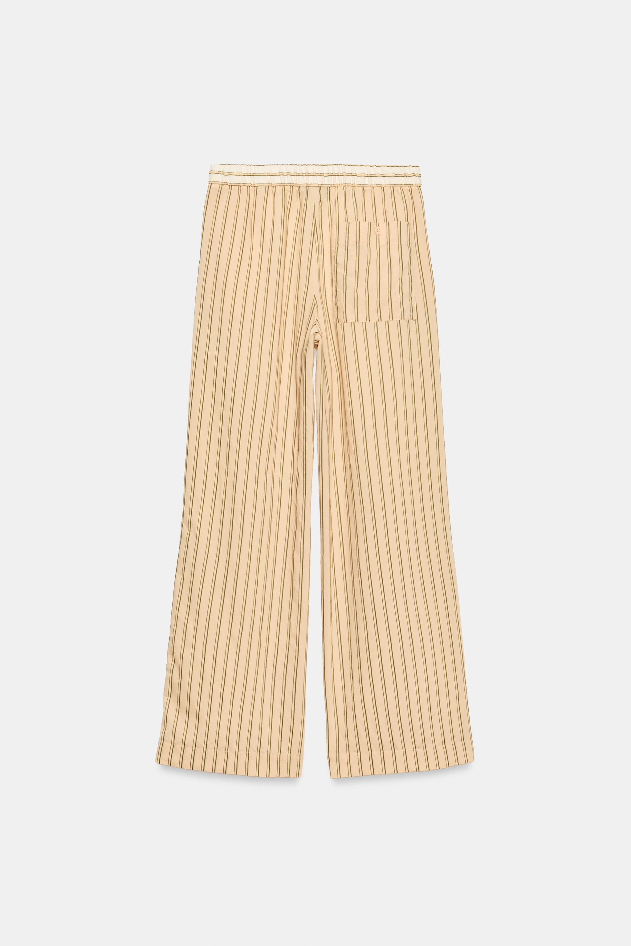 ZW COLLECTION CONTRAST STRIPED TROUSERS | Zara UK