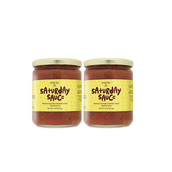 Sababa Foods- Saturday Sauce- Slightly Spicy (16 oz.)- 2 pk- Middle Eastern Starter Sauce | Amazon (US)