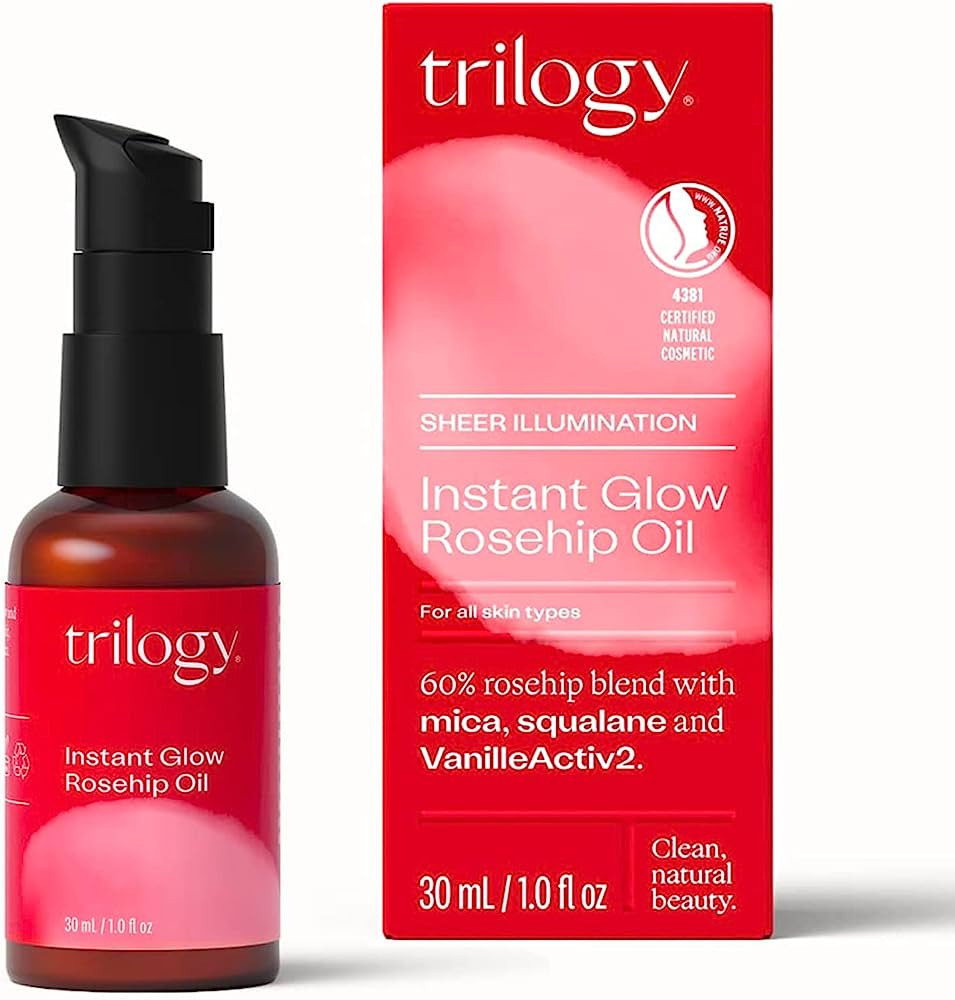 Trilogy Instant Glow Rosehip Oil (30ml) - With Mica and Squalane - Supports Collagen Production, ... | Amazon (US)