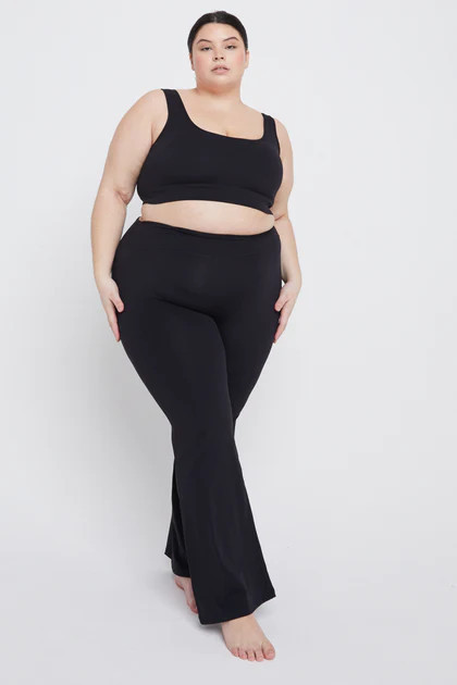 DAYFLEX HIGH WAISTED FLARED YOGA PANT - SHADOW BLACK | TALA (UK)