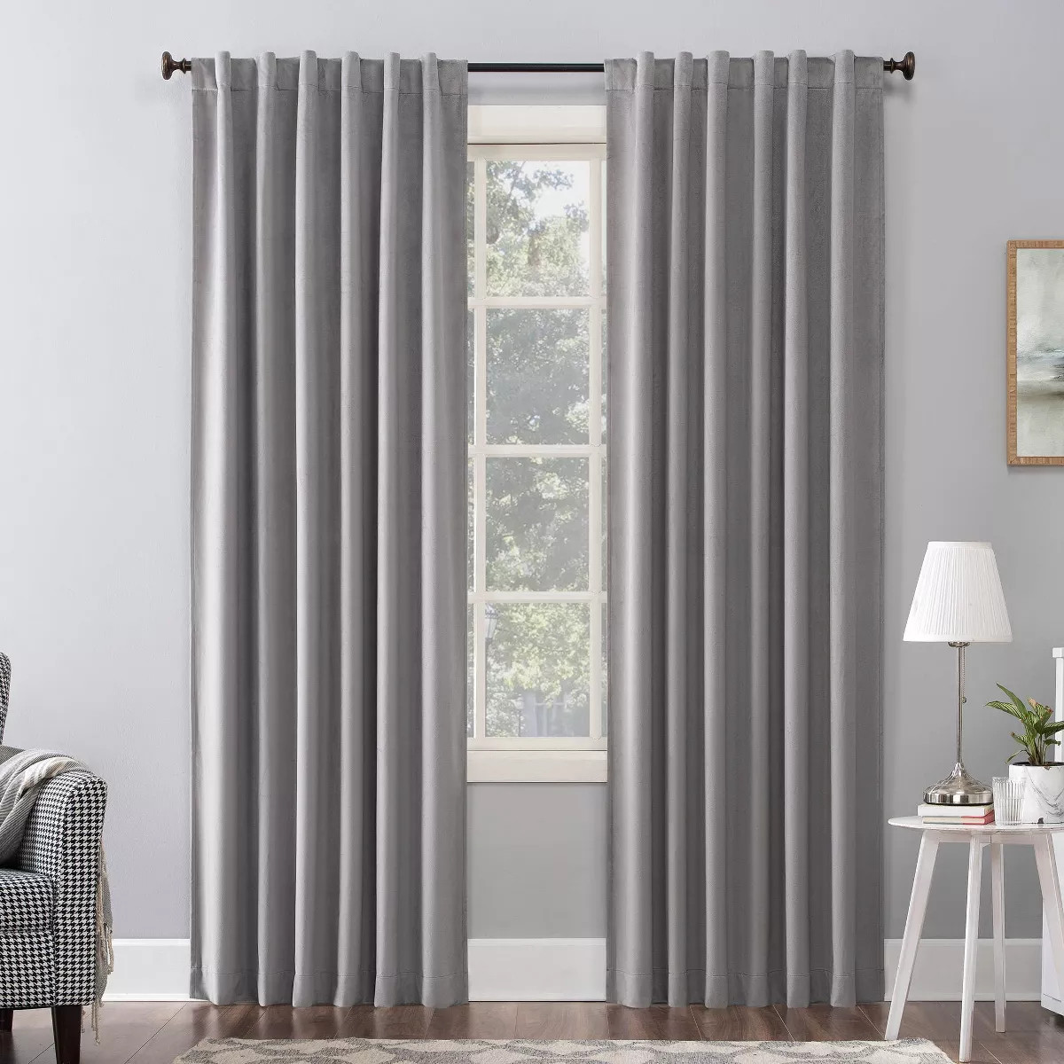 Sun Zero Blackout Amherst Velvet Noise Reducing Thermal Back Tab Curtain Panel | Target