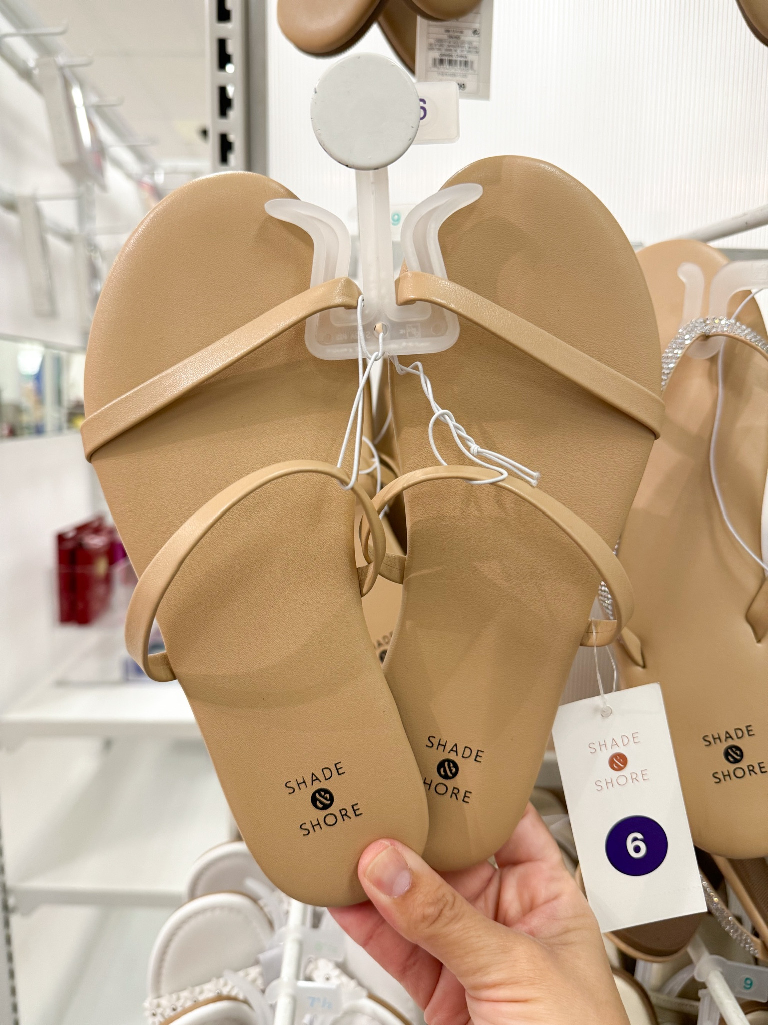 from the target app:

Spruce up your casual footwear collection with these Indi Slide Sandals from Shade & Shore™. The slip-on slide sandals feature a breathable open toe, and they're designed with double top straps for a simple yet chic style you'll love flaunting. In a solid hue, simply pair them with anything from shorts and a tee to a sundress for effortless styling wherever you go.

#LTKstyletip #LTKshoecrush #LTKfindsunder50