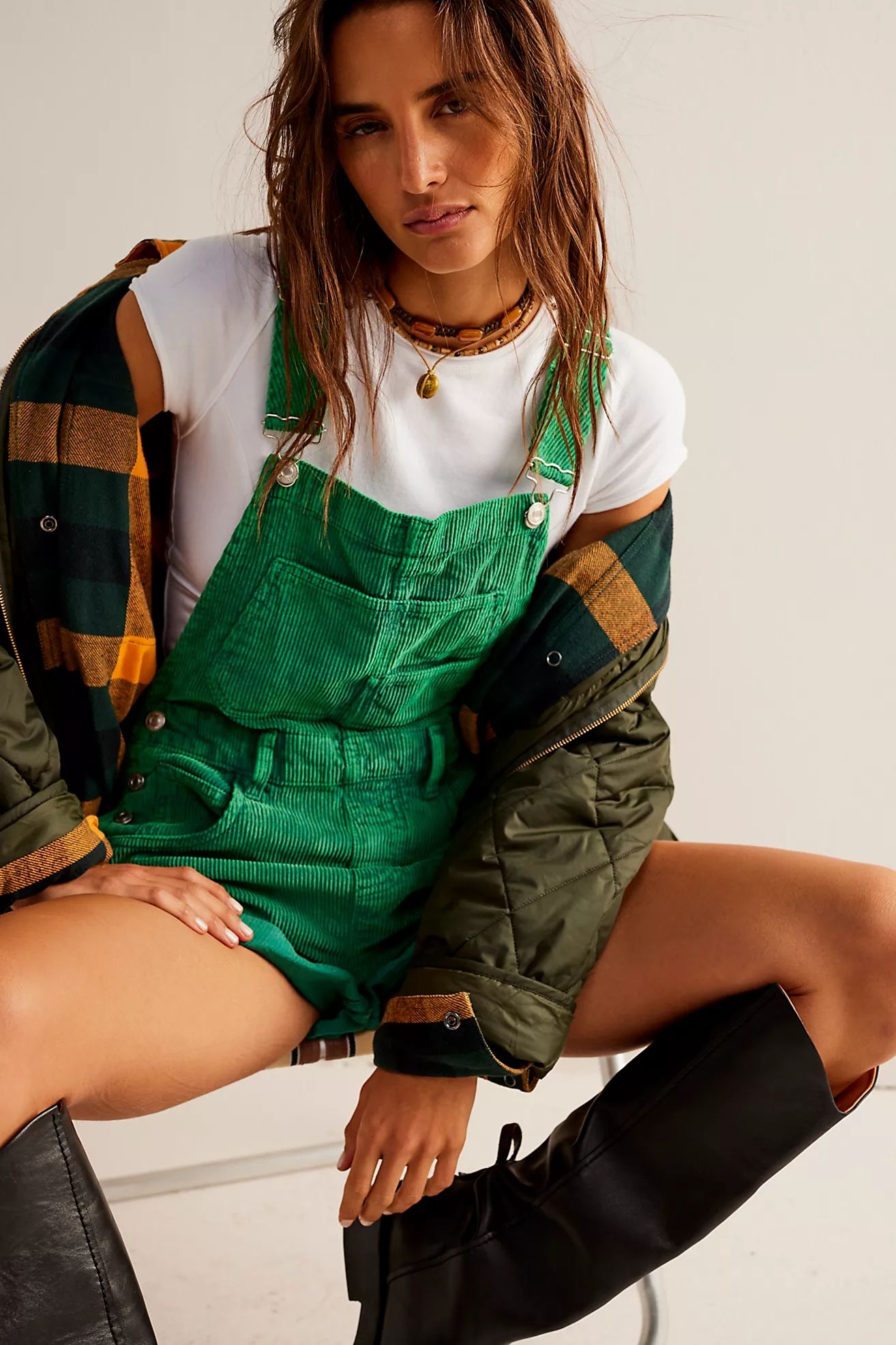 We The Free Ziggy Cord Shortalls | Free People (Global - UK&FR Excluded)