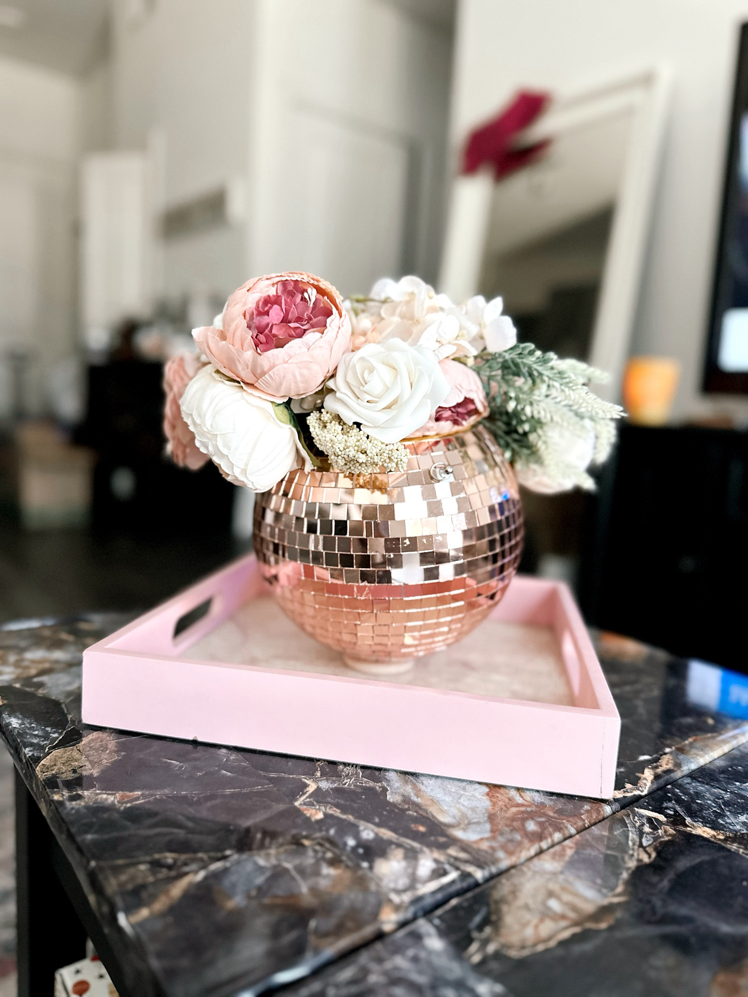 A chic way to add a touch of fun to your home 🪩 What kind of flowers would you put in this planter?

#LTKFindsUnder50 #LTKSeasonal #LTKHome