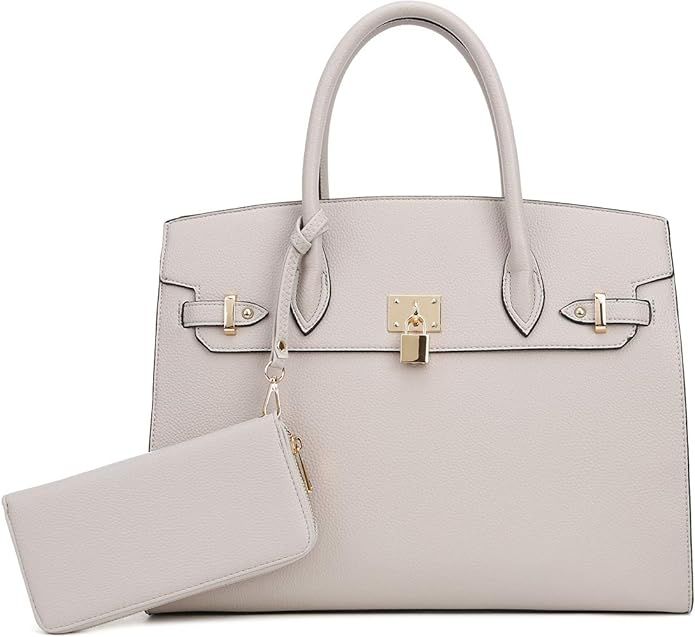 SG SUGU Women's Designer Top Handle Satchel Handbag Tote Bag Briefcase 2pc set | Amazon (US)
