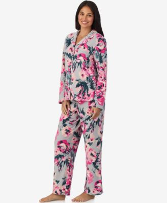 Women’s Exclusive Jennifer Lake Collaboration 2-Piece Long Sleeve and Pant Notch PJ | Macy's