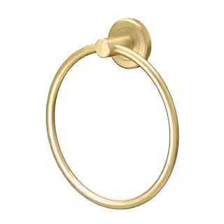 Gatco Latitude II Towel Ring in Brushed Brass 4232 | The Home Depot