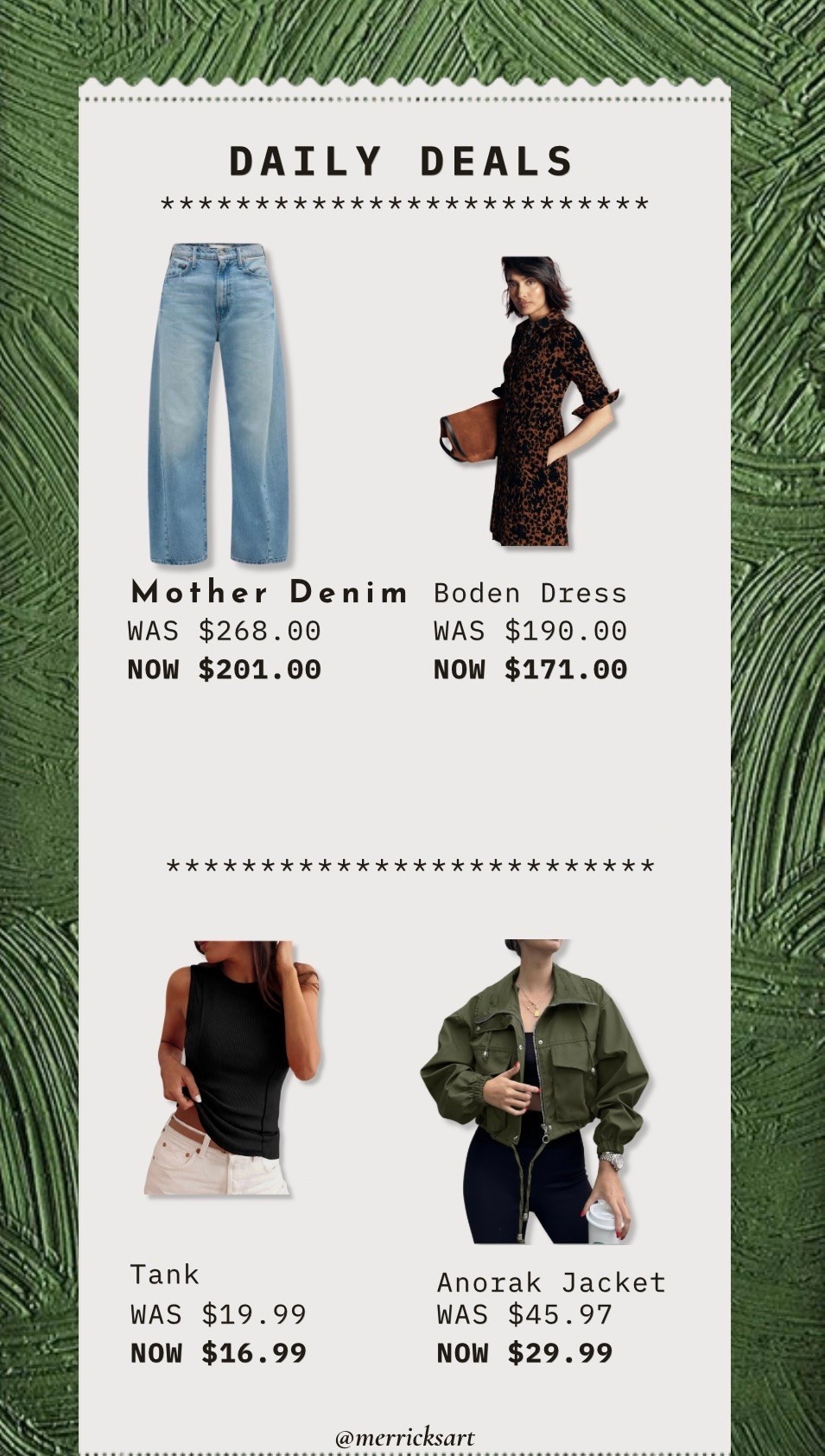 Daily deals!

#LTKSaleAlert #LTKgrwm #LTKootd
