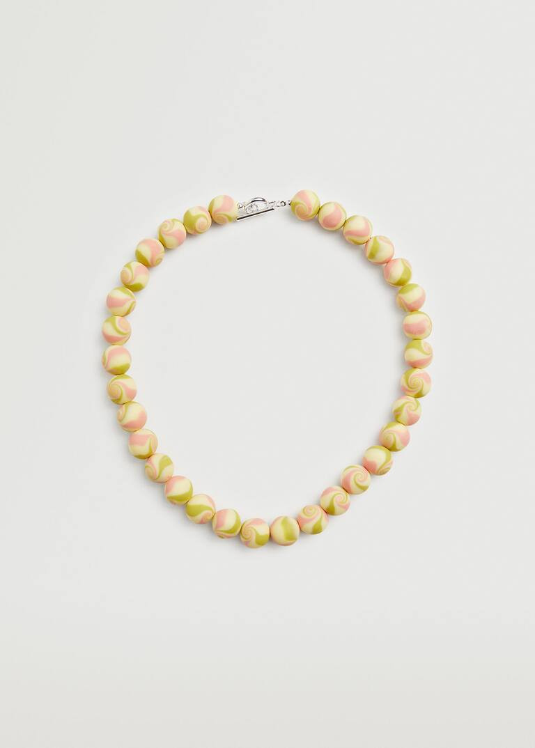 Clay bead necklace | MANGO (UK)