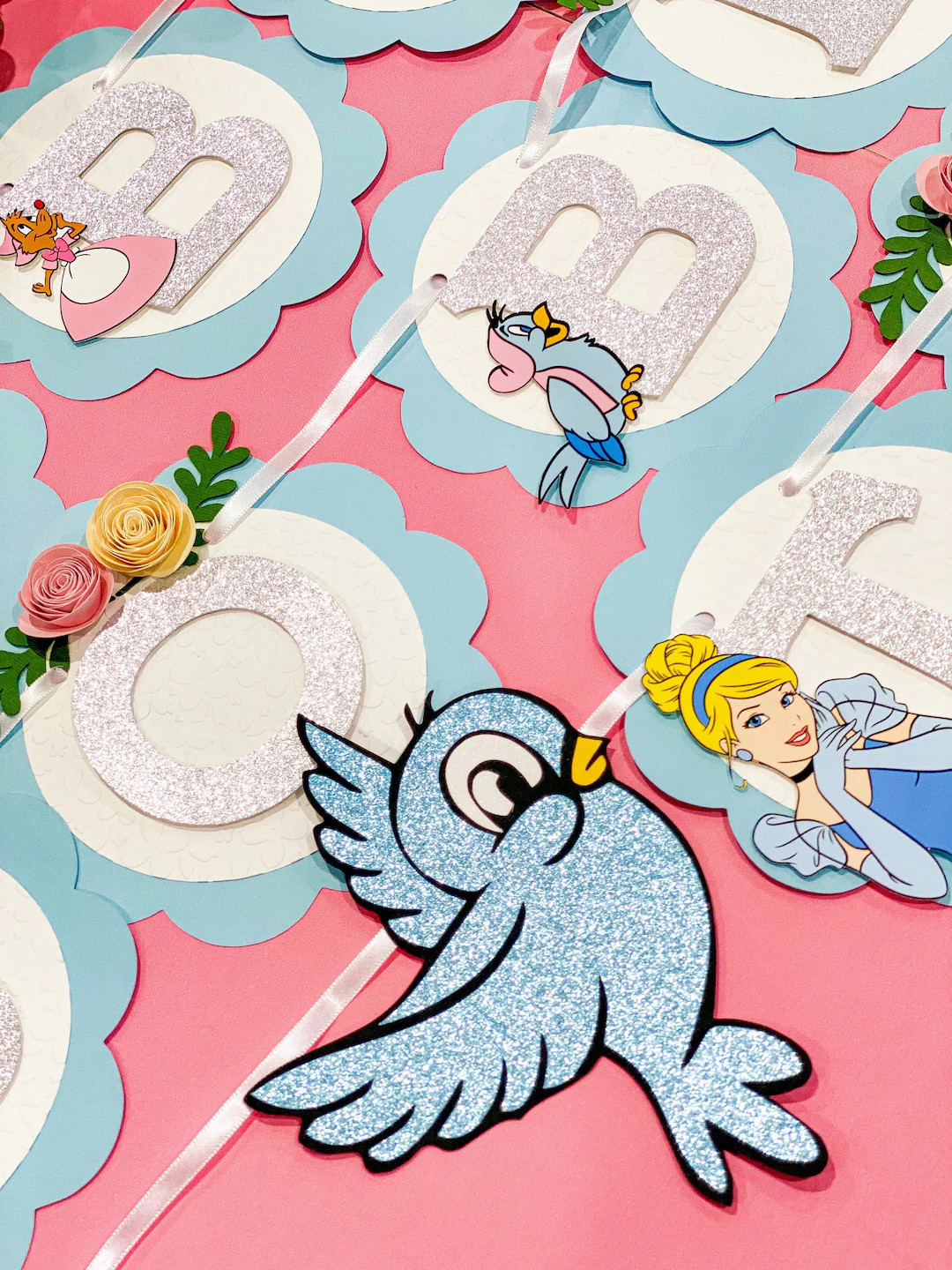 Bibbidi Bobbidi Boo Cinderella Happy Birthday Banner Cinderella Princess Theme Party Cinderella B... | Etsy (US)