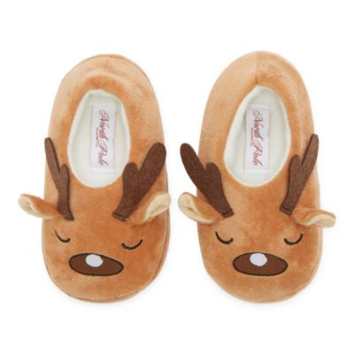 North Pole Trading Co. Unisex Toddler Reindeer Slip-On Slippers | JCPenney