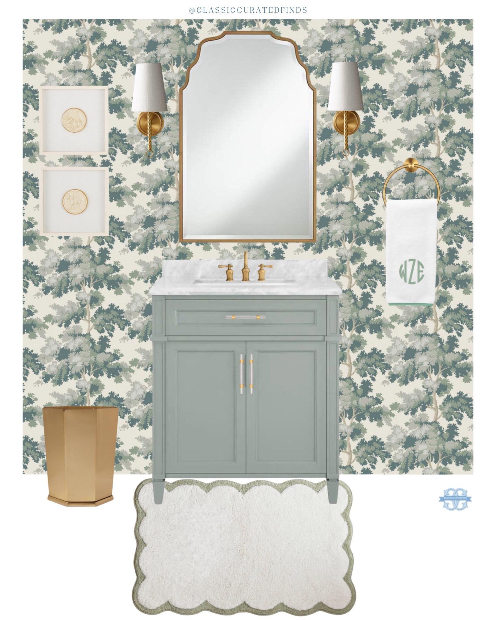 Green Grandmillennial Bathroom 🛁💚

Home Decor, Bathroom Decor, Wallpaper, Vanity, Mirror, Bathroom Design

#LTKhome
