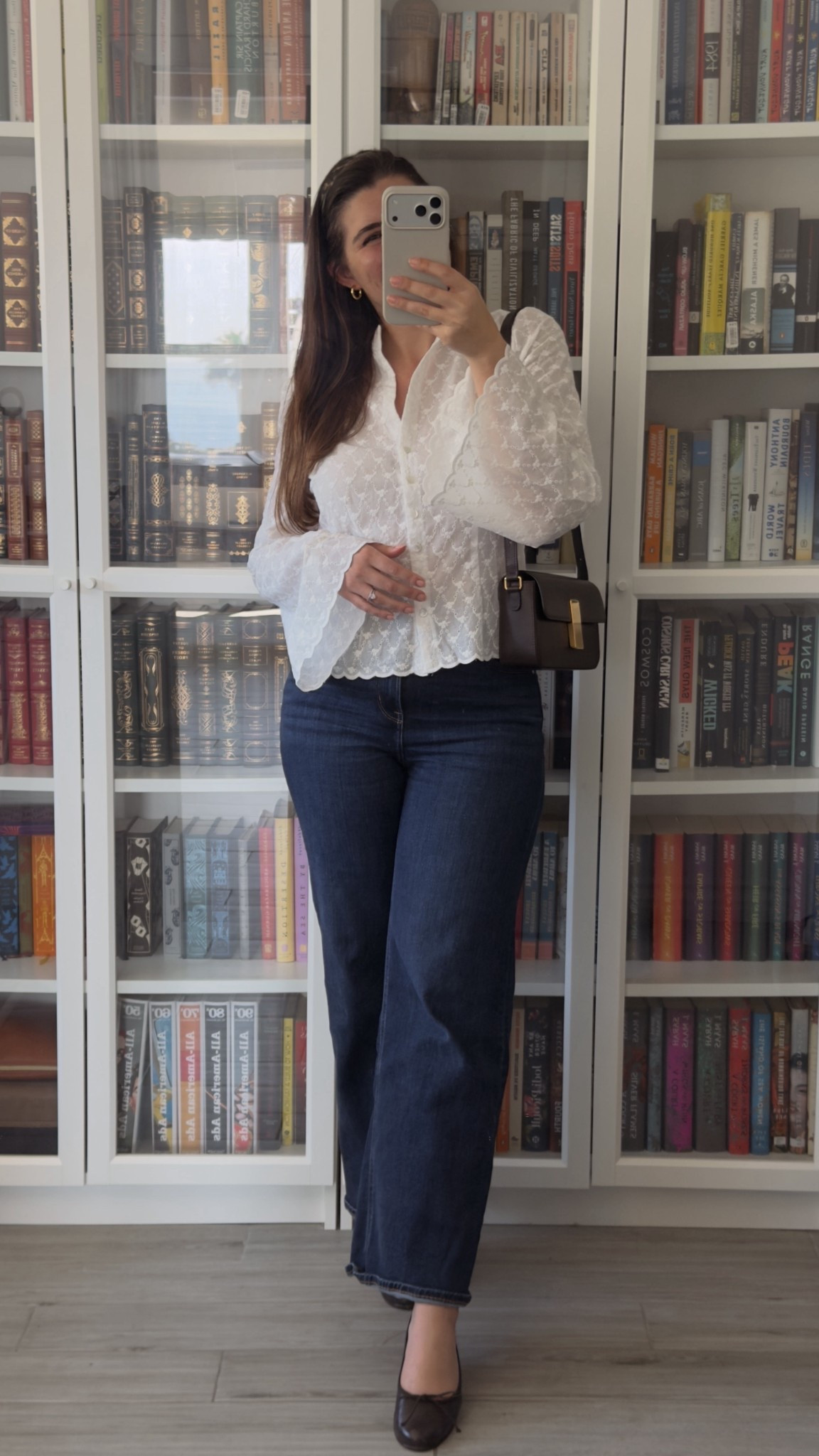 Look du Jour 🤍

Outfit details: 
Top: Chloé de Barros (size M, available on chloedebarros.com, ref: chemisier louisa, broderie anglaise) 
Denim: @Quince 
Shoes: @Margaux 
Purse: @ATELIERS AUGUSTE  
Headband: @jcrew  

With Amour, M.

#LTKootd #LTKdayinmylife #LTKgrwm