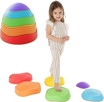 Balance Stepping Stones for Kids (6pcs)|Kids Stepping Stones|Toddler Stepping Stones|Stepping Sto... | Amazon (US)