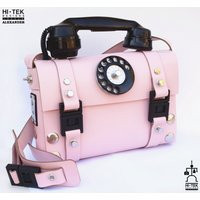 Pink Leather Telephone Handbag Steampunk Industrial Bag | Etsy (US)