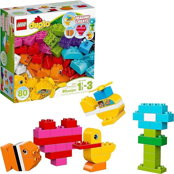 LEGO DUPLO My First Bricks 10848 Colorful Toys Building Kit for Toddler Play and Pretend Play (80... | Amazon (US)