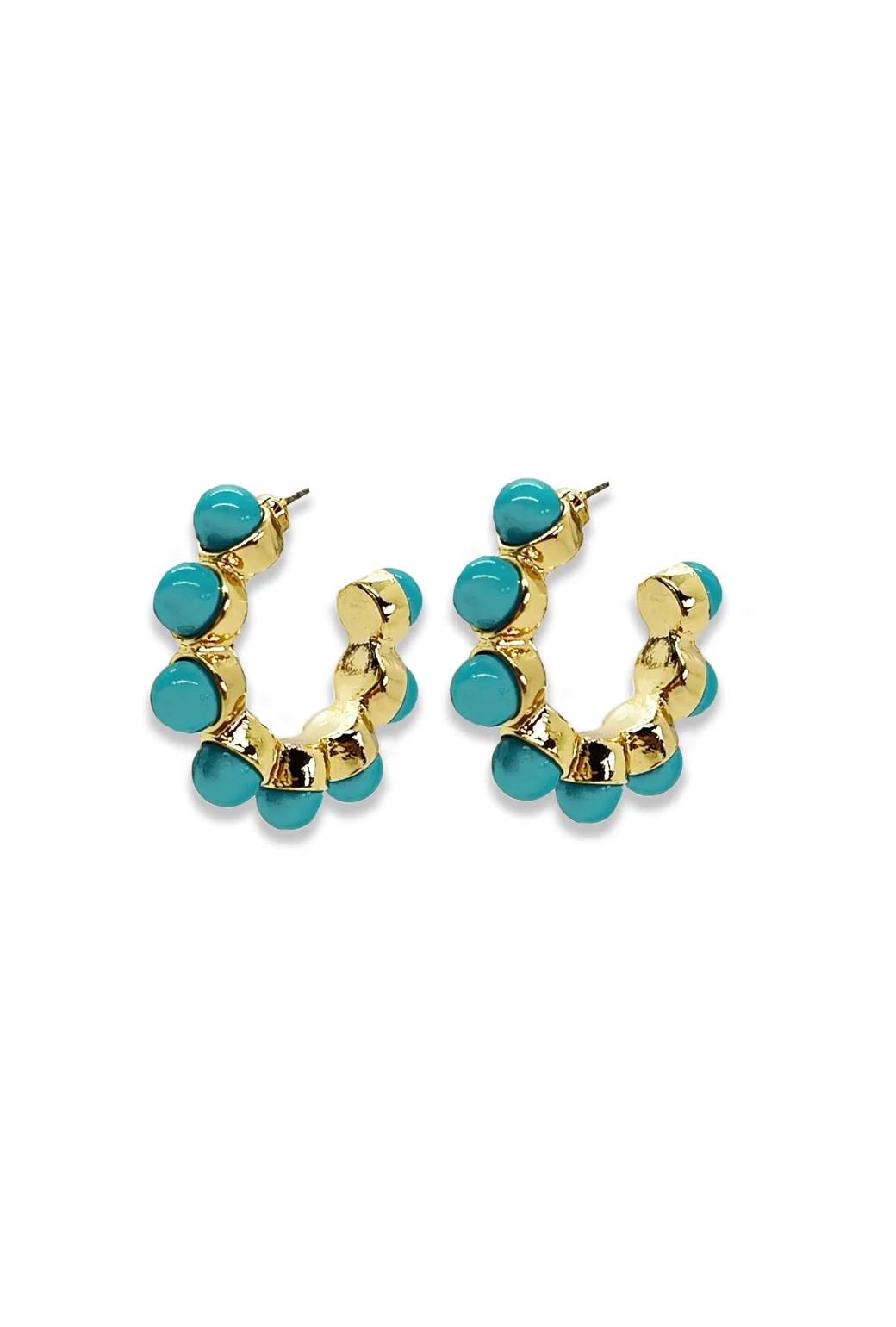 Palm Beach Hoops - Turquoise | Shop BURU