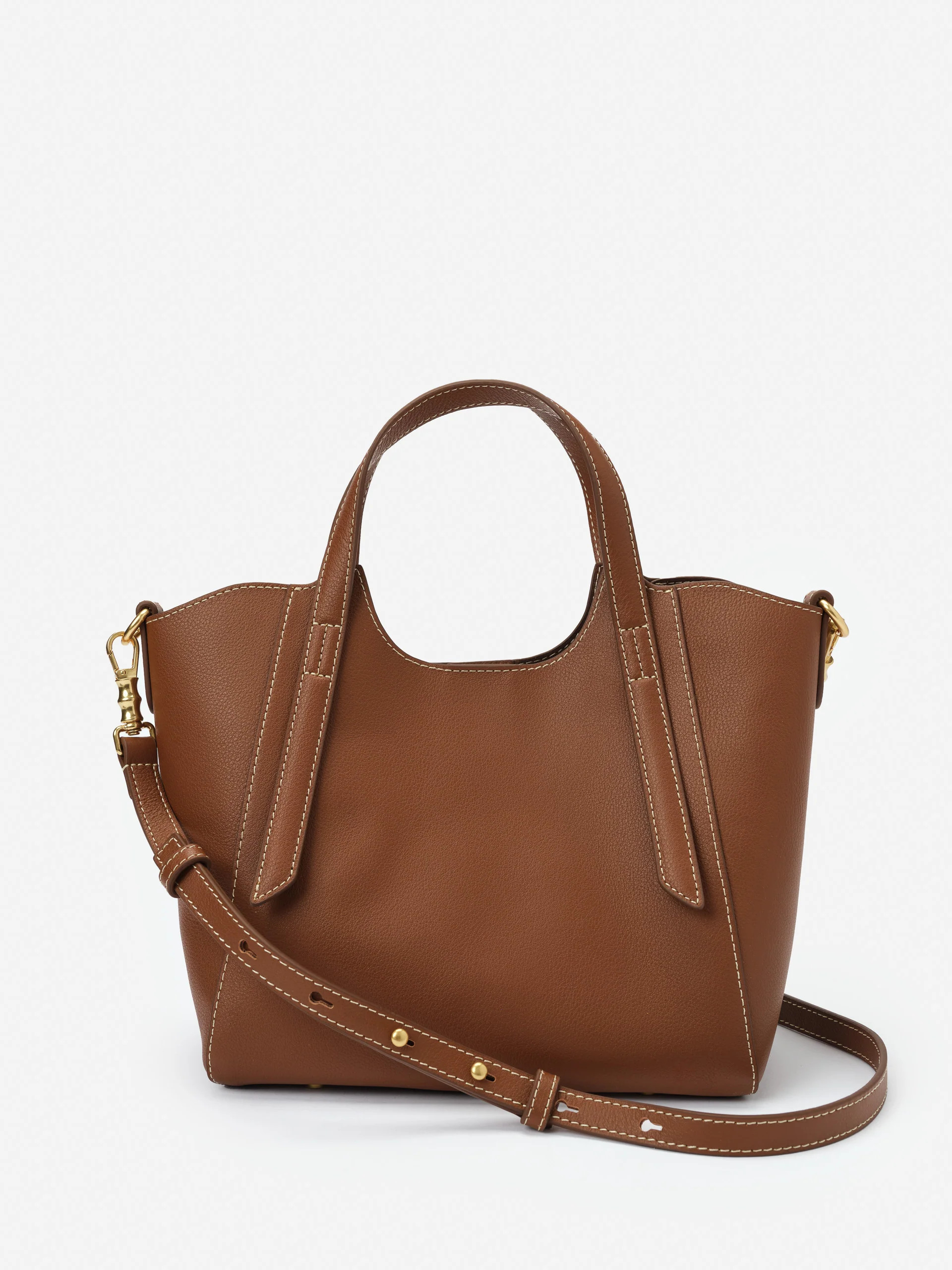 Saddle Solid Lane Leather Mini Tote  | Women's Handbags | J.McLaughlin | J.McLaughlin