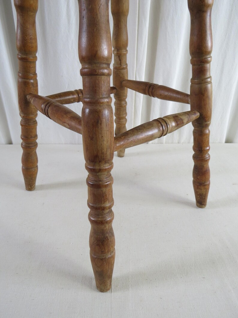 TALL BAR STOOL With Turned Legs. Mid 20th Century. - Etsy | Etsy (US)