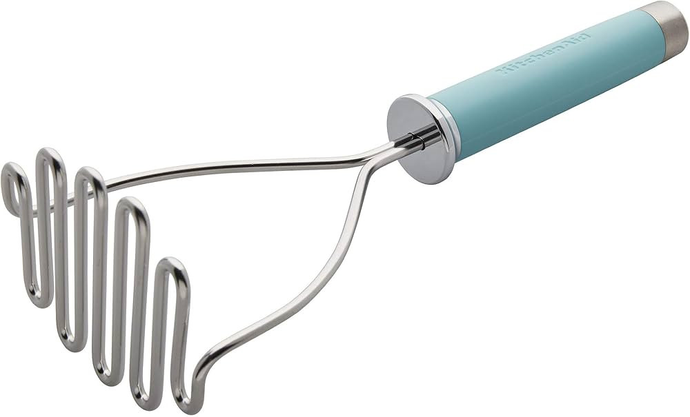 KitchenAid Gourmet Stainless Steel Wire Masher, 10.24-Inch, Aqua Sky | Amazon (US)