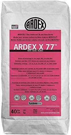 Ardex X77 White Microtec Fiber Reinforced Tile and Stone Mortar 40 lb Bag | Amazon (US)