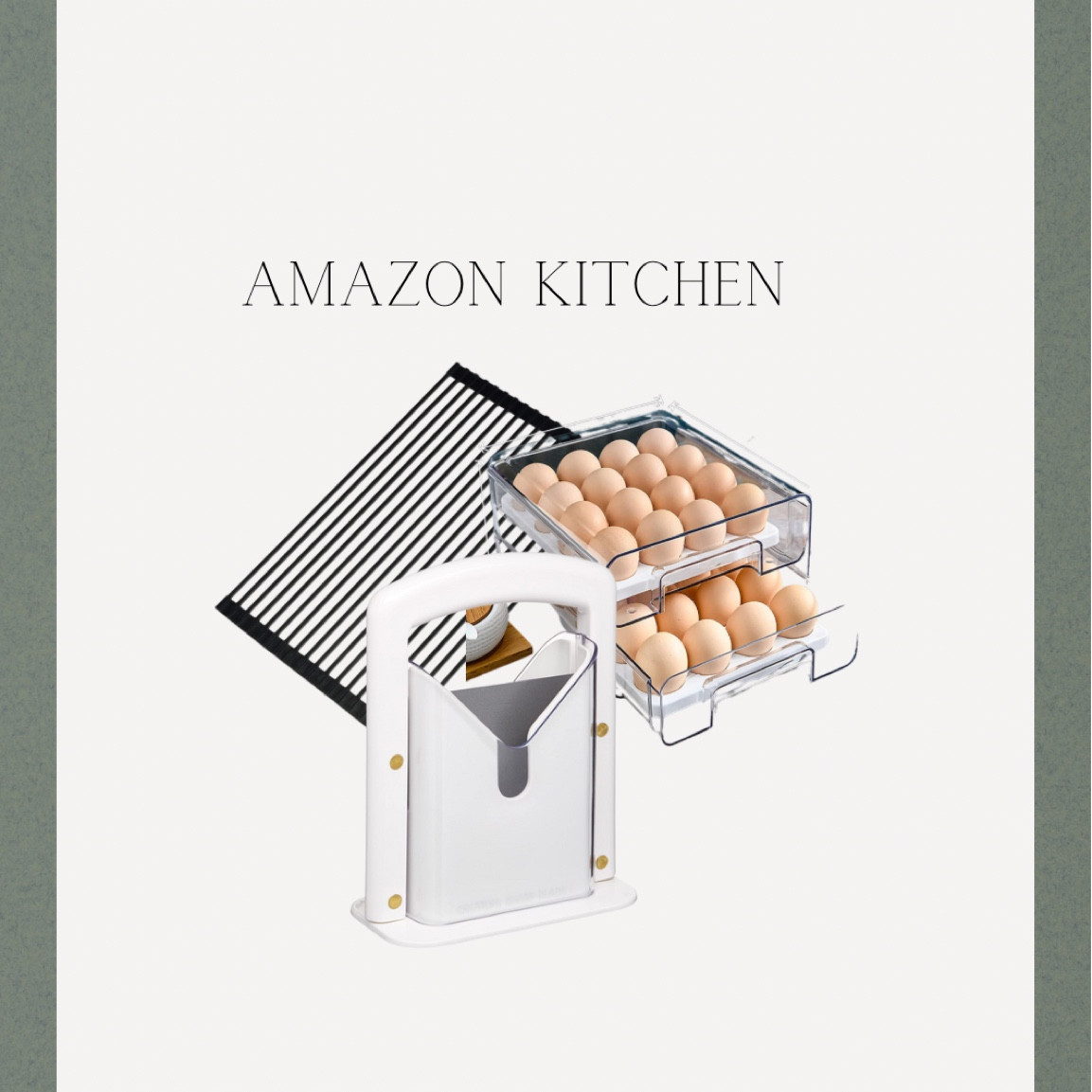 Amazon kitchen finds. Bagel slicer, egg drawer, egg storage, kitchen storage, roll up dish drying rack 

#LTKkids #LTKhome #LTKfamily