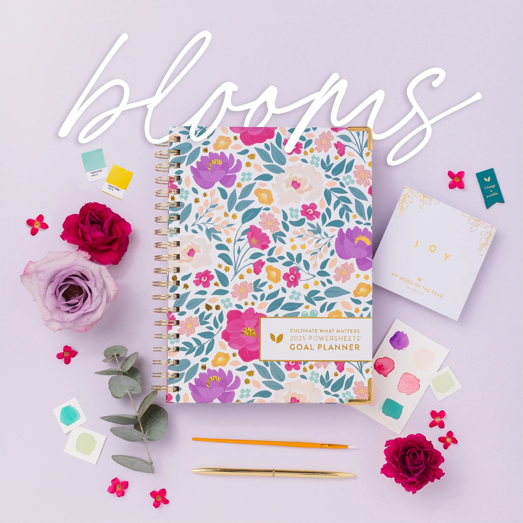 2025 One-Year PowerSheets® Goal Planner | Blooms | Cultivate What Matters