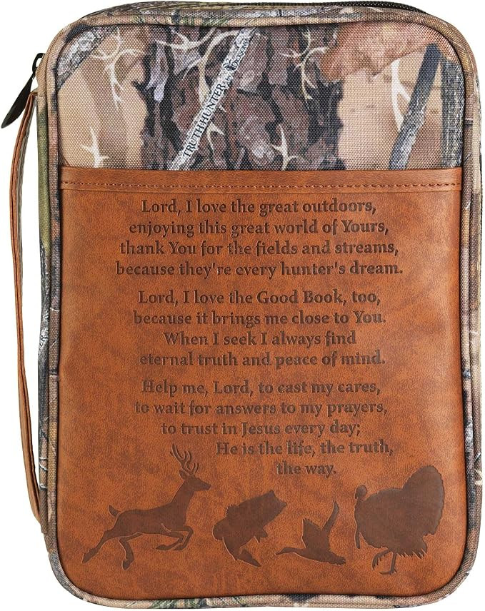 Dicksons Camo Hunters Prayer Brown Large Canvas Zippered Bible Cover with Handle | Amazon (US)
