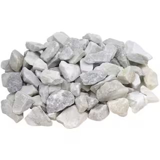 0.40 cu. ft. 0.5 in. to 1.5 in. Snow White Marble Chips | The Home Depot