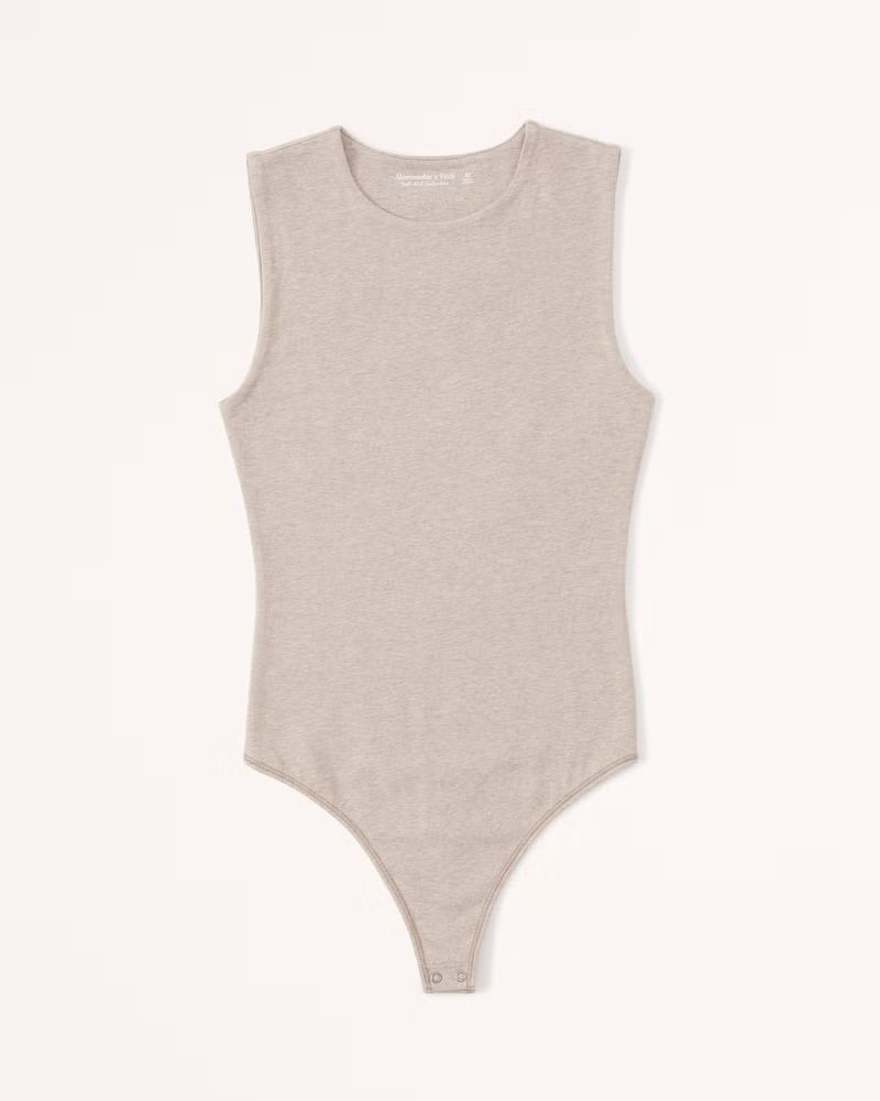 Cotton Seamless Fabric Tank Bodysuit | Abercrombie & Fitch (US)