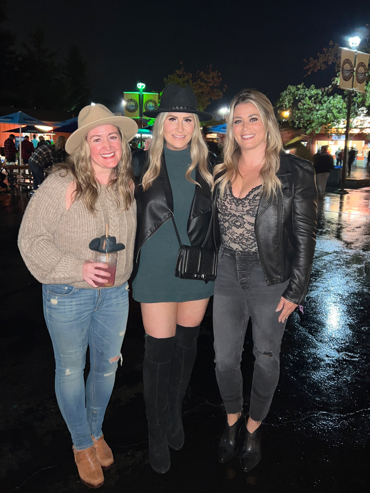 Perfect outfit for a chilly night time country concert! 

#sweater #style #boots #leatherjacket #hat 

#LTKshoecrush #LTKstyletip #LTKbeauty