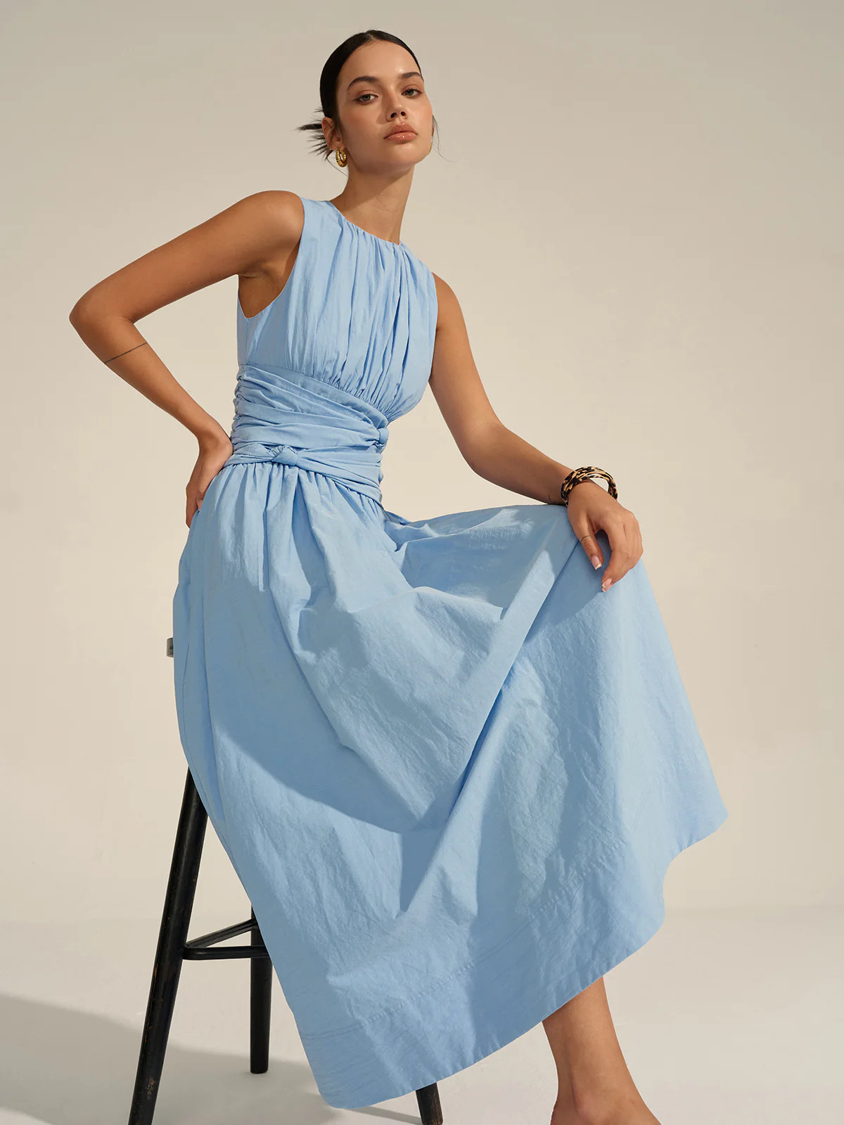 Ruched Waist Maxi Dress | Commense