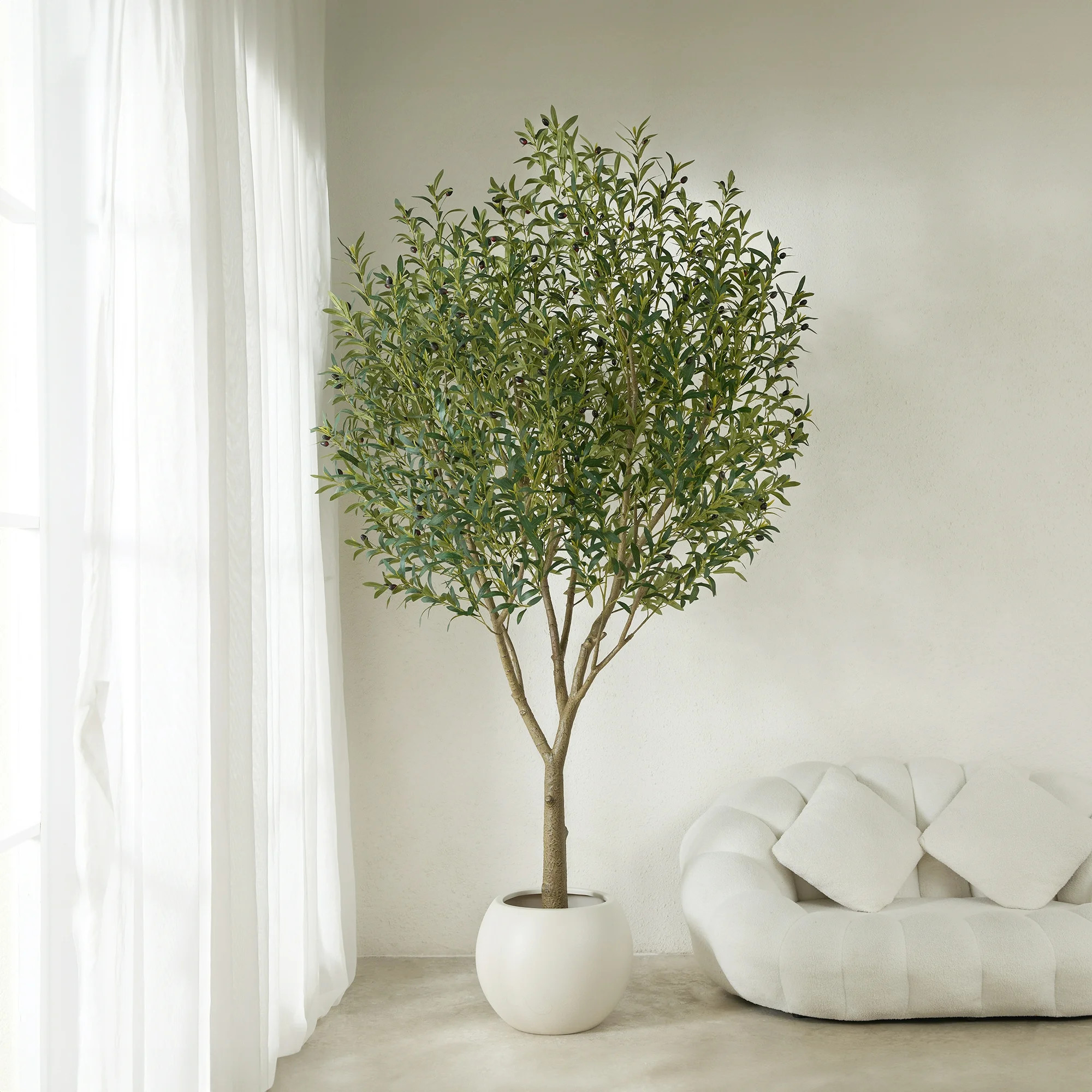 DR.Planzen 8ft Huge Artificial Olive Tree - Faux Olive Plant for Indoor & Outdoor Decor - Adjusta... | Walmart (US)