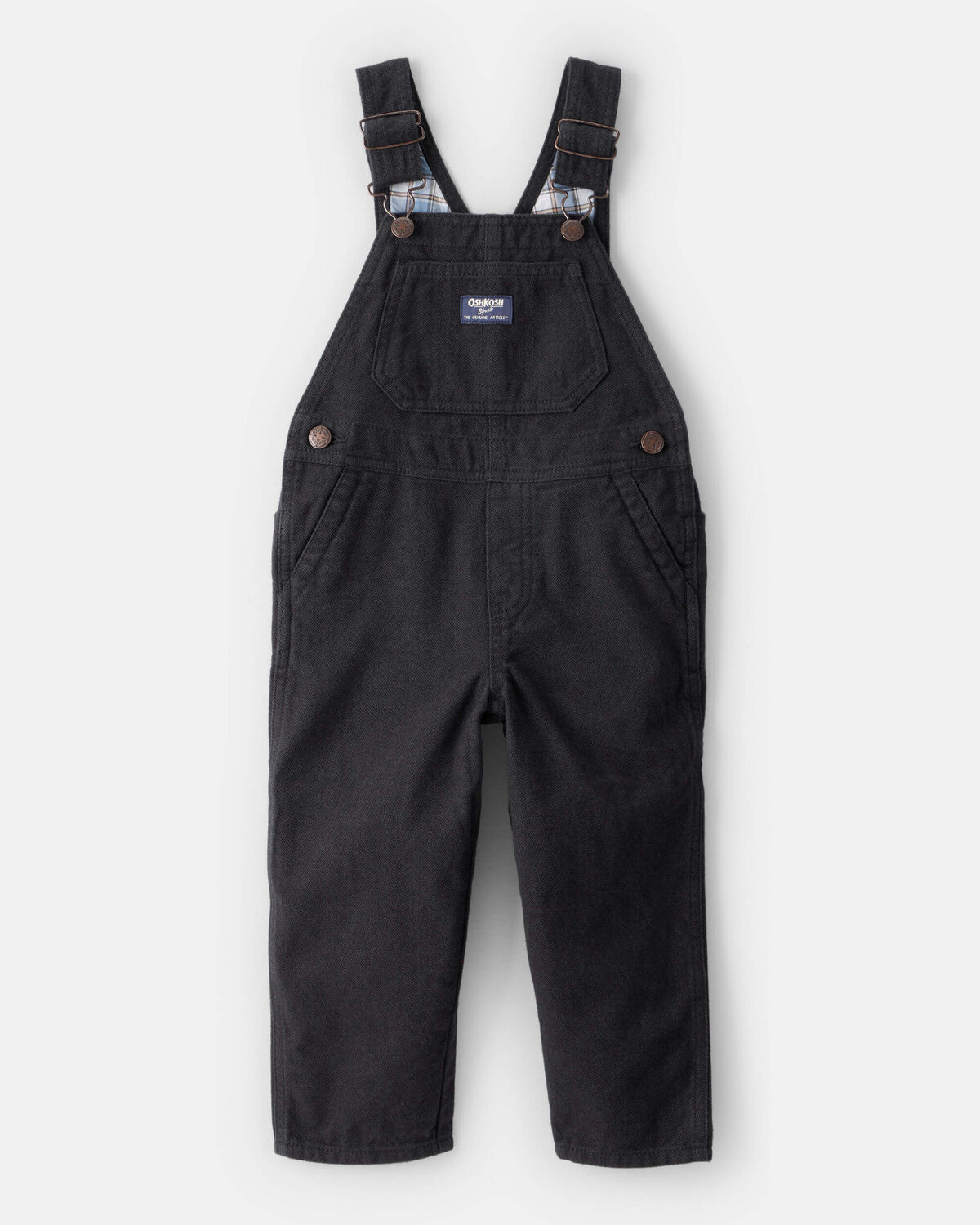 Toddler Boy Herringbone Overalls - Black | Carter's Inc