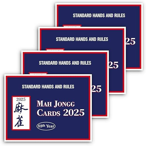 Mahjong Cards 2025 Large Print 4 PCS - Official Revision - Easy-to-Read American Mah Jongg Card Set Rule Cards | Amazon (US)
