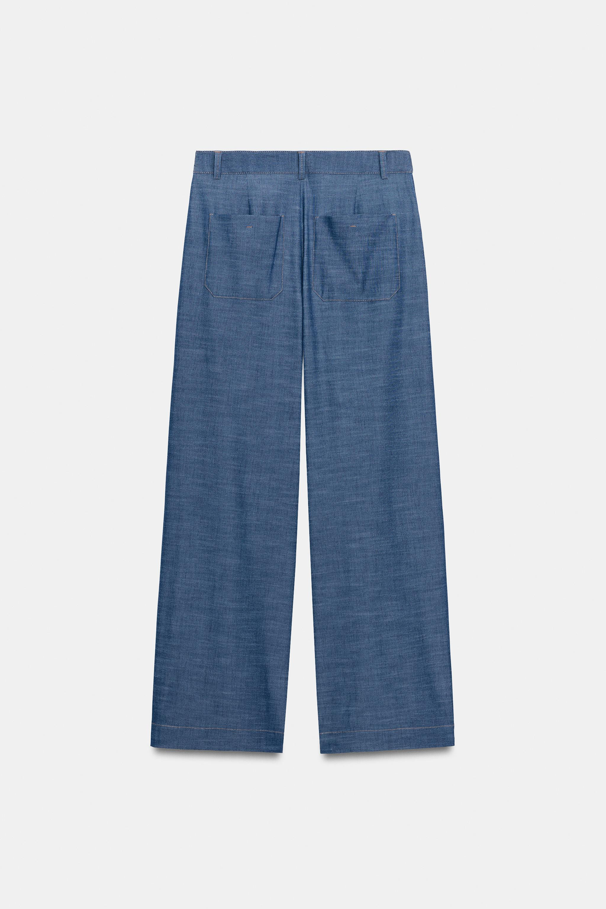 WIDE-LEG TROUSERS WITH WRAP WAIST | Zara UK