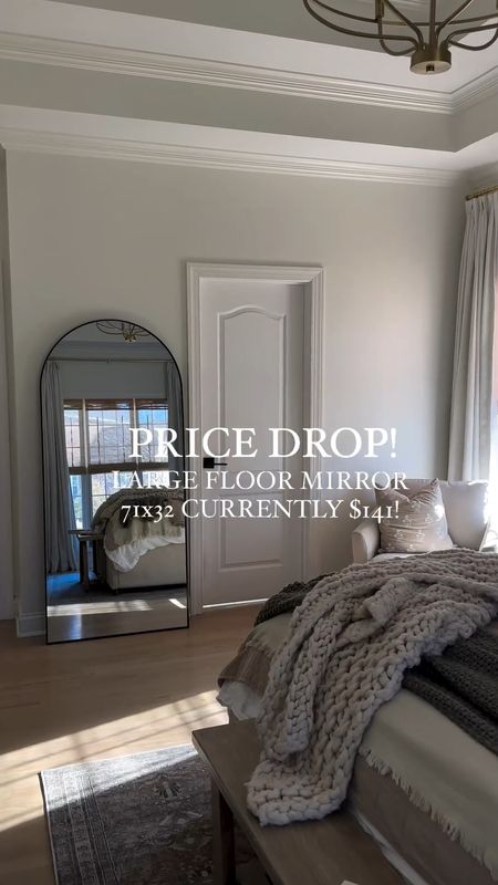 RUN! My large arched 71x32 floor mirror had a price drop to $141 😯. You can also get the gold for $170!

I shared this a month or so ago when it came back in stock, and it is still in stock and even cheaper now!  This is the lowest I’ve seen a mirror of this size and the quality is great.

Perfect to spruce up a wall that is bare and to check out your daily fits!

Don’t forget to like and save for future reference and follow along here at @johnston.designs_  for@more home design, home finds and DIY. 

#neutraldecor #archedmirror #bedroomfurniture #bedroomstyle #ltkhome #neutralbedroom #organicmodern #modernorganic #affordablehomedecor #homefinds

#LTKsalealert #LTKVideo #LTKhome