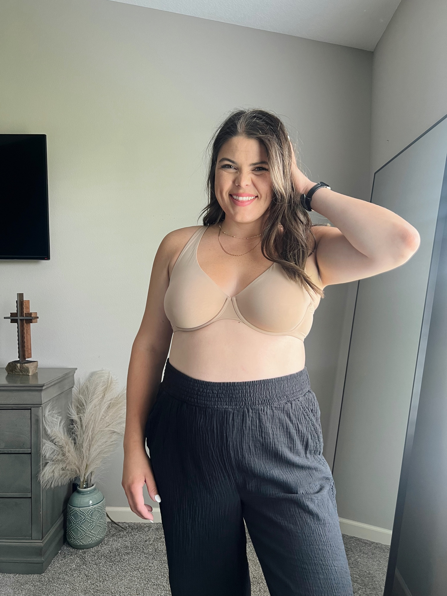 This is my favorite every day T-shirt bra from third love. I’m in my true to size 38C. It has an underwire, but it’s lightly lined and really great coverage and I truly forget I’m wearing it during the day.


#LTKstyletip #LTKcurves #LTKunder50